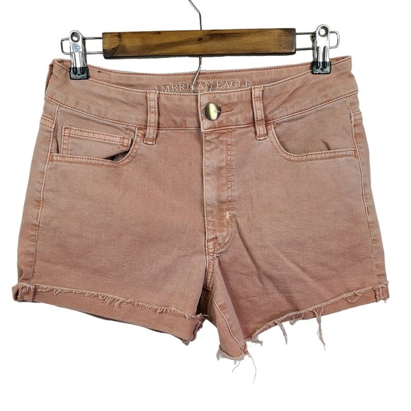 American Eagle Hi-Rise Shortie Bleached Cut-off Size 6 - Picture 1 of 7